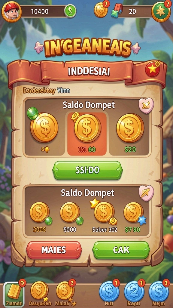 2757 - Tangkapan layar memperlihatkan fitur bonus yang dapat diakses pemain.